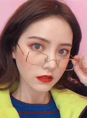 古着黄色欧美方形网红野餐墨镜