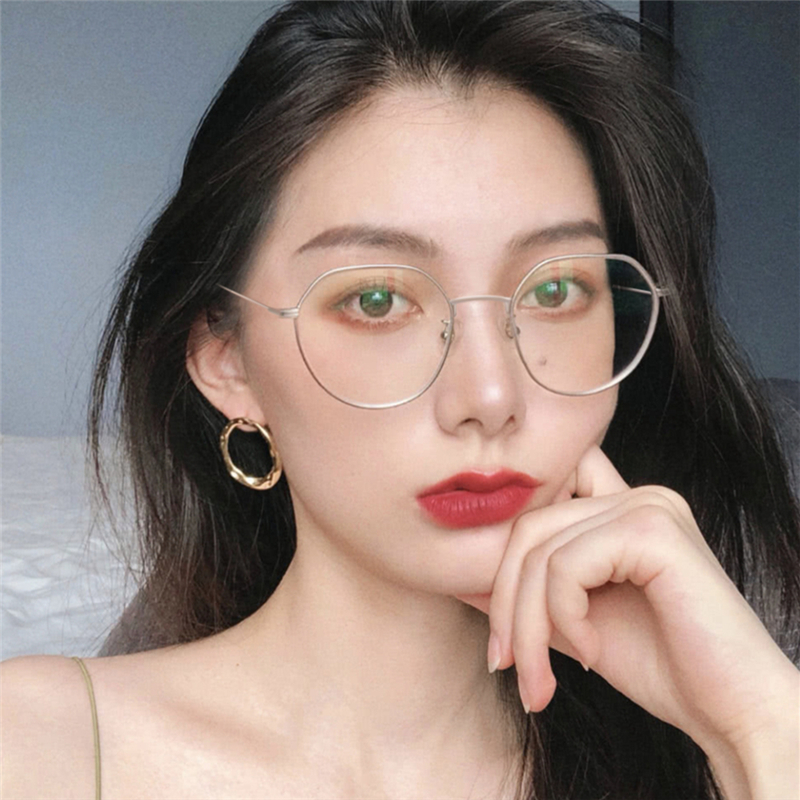 防辐射抗蓝光眼镜女网红大框韩版潮显脸小平光眼镜框近视可配度数 - 图2