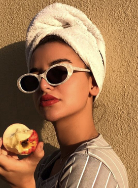 欧美墨镜猫眼复古女椭圆形