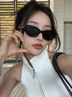 美式gm白色框墨镜女款