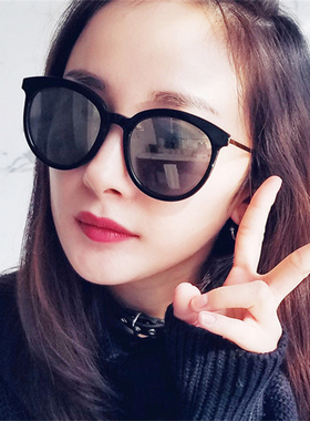 圆形大框时尚绿色嘻哈遮光眼镜