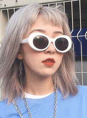沙雕墨镜沙雕复古风白色太阳镜