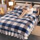 Milk velvet quilt core removable and washable four-piece winter thickened quilt complete set complete set of coral velvet winter quilt