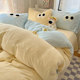Milk velvet four-piece quilt pillow core set, autumn and winter thickened warm coral velvet winter quilt core student cotton quilt