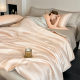 Simple solid color ice silk summer cooling quilt four-piece set machine washable air-conditioned quilt summer cooling single thin summer quilt complete set