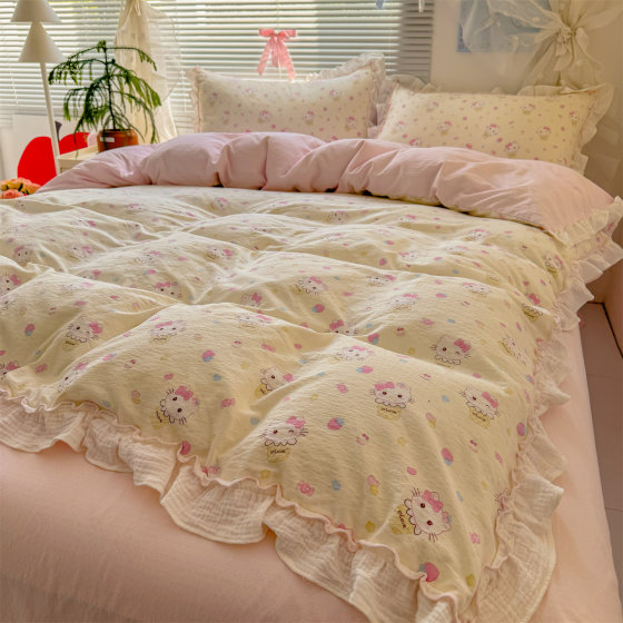 Complete set of quilt, air-conditioned bedding, summer girls dormitory bed, single thin quilt, six-eight-piece set, spring and autumn quilt
