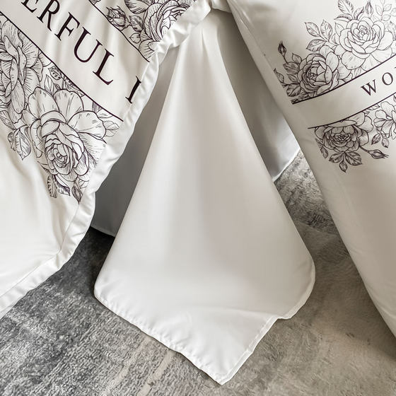 Double-sided four-piece ice silk high-end light luxury set