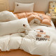 Household double quilt complete set bedding student dormitory bed single quilt core pillow six-eight-piece set