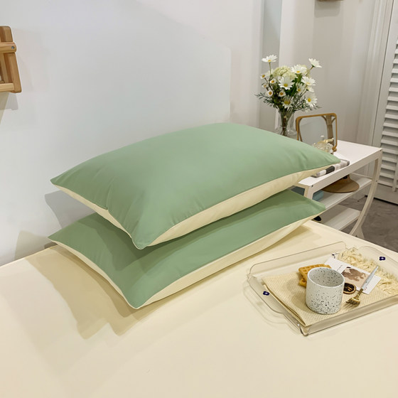 Summer bed sheet quilt cover four-piece set Nordic ins girl solid color simple student dormitory bed three-piece single set