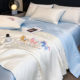 Summer ice silk quilt four-piece set, cool and silky air-conditioned quilt core, summer cooling quilt, machine washable single thin quilt, complete set