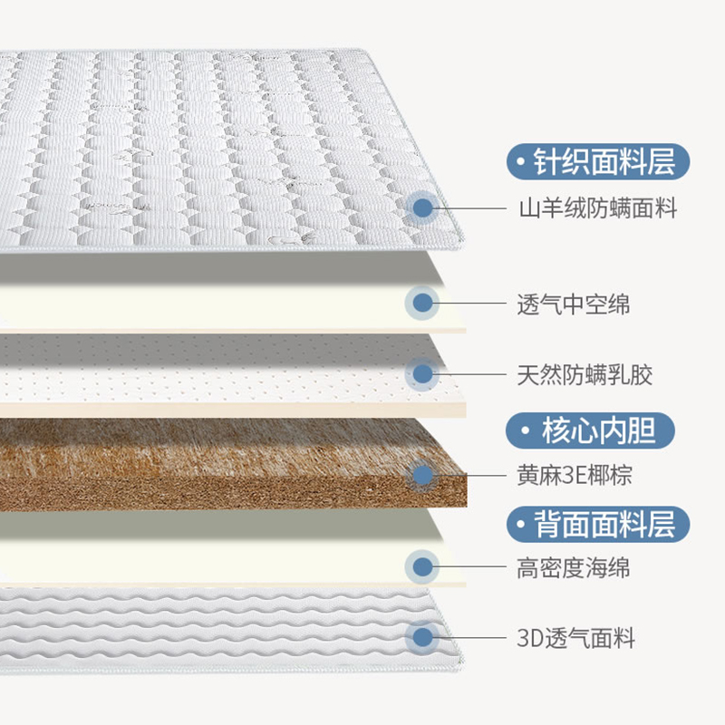可折叠椰棕床垫定制榻榻米床垫子定做儿童1.5 1.8米硬棕垫专家用 - 图3
