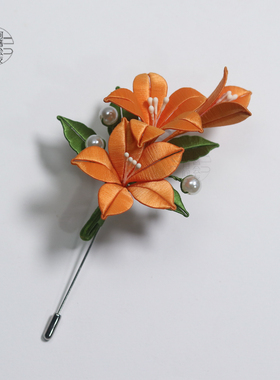 凌霄花缠花初学材料包胸花非遗diy入门传统制作免剪丝绒线送教程
