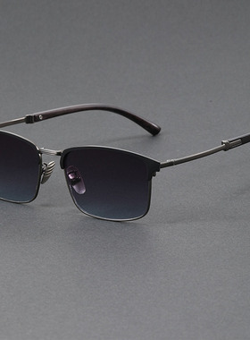 复古半框太阳镜男女款可配近视潮