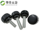 Round head hand-tight screw straight pattern adjustment handle plastic handle glue-covered knurled round knob m3m4m5m6m8