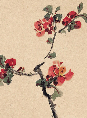 张大千梅花图艺术微喷打印画