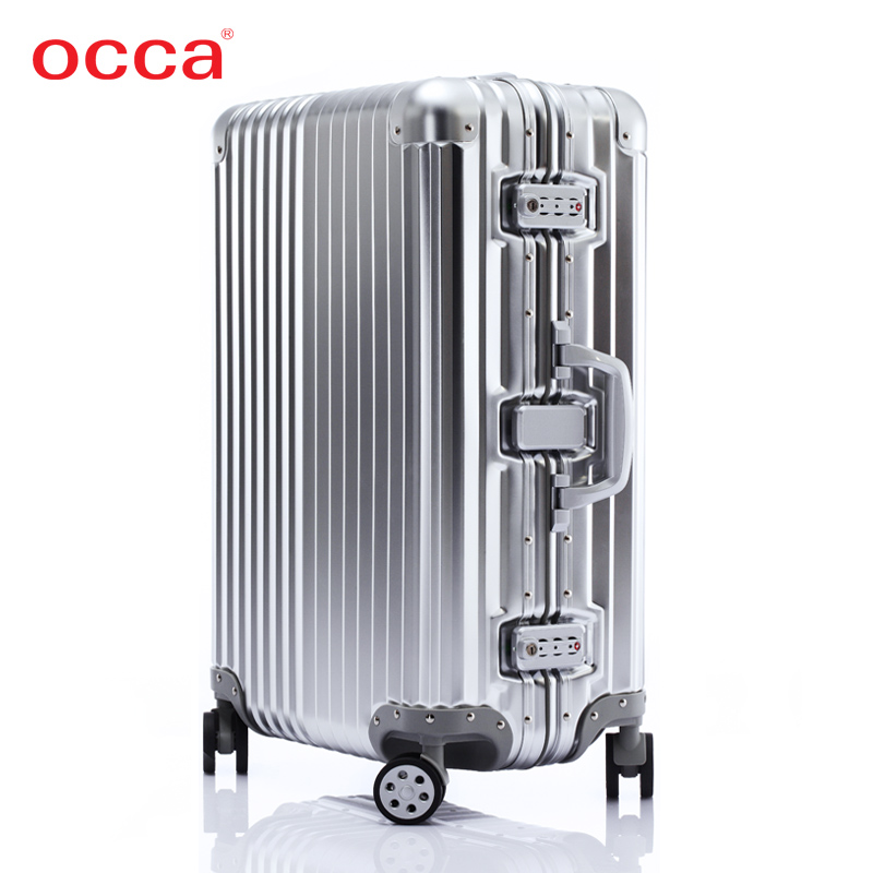 occa鋁鎂合金時尚鋁框拉桿箱萬向輪女金屬旅行箱男商務高階登機箱