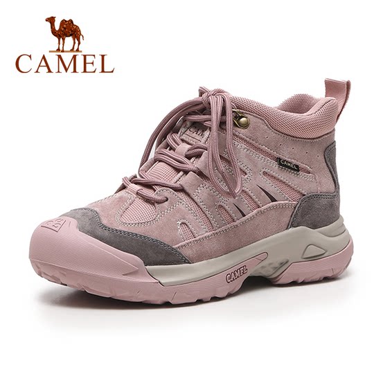 Camel/骆驼女鞋2025冬季新款户外高帮工装鞋休闲登山鞋厚底徒步鞋