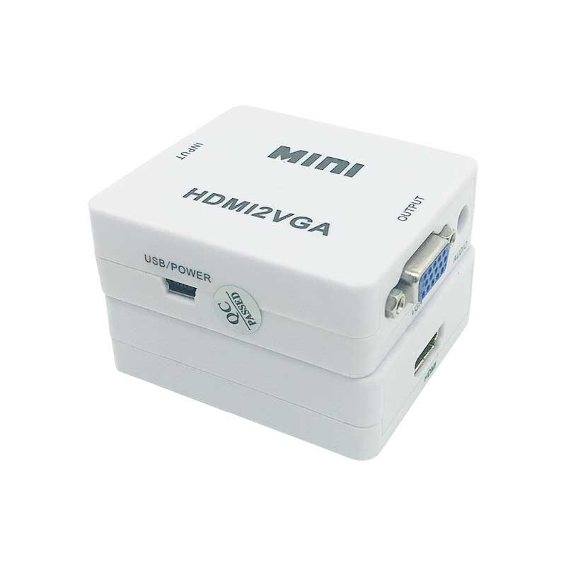 hdmi转vga视频转换器机顶盒音视同步电视机显示器看电视电脑设影