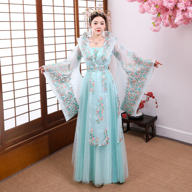 Original summer improved fairy-like and elegant ancient Hanfu