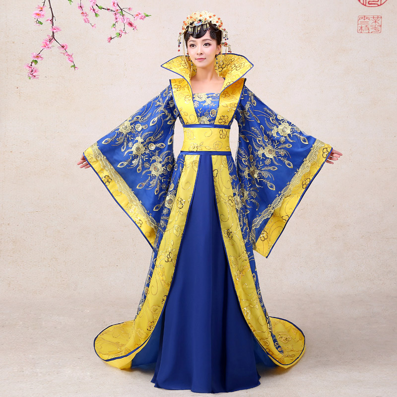 唐装女装中国风年轻款贵妃服装唐制汉服古装皇后服装大红色演出服 - 图1