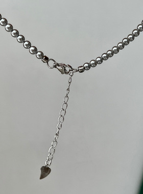 贝珠锁骨链真多麻色正圆