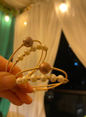 爱迪生日韩风天然淡水珍珠手镯