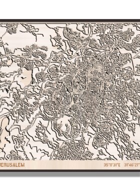木质个性化挂件壁画城市地图