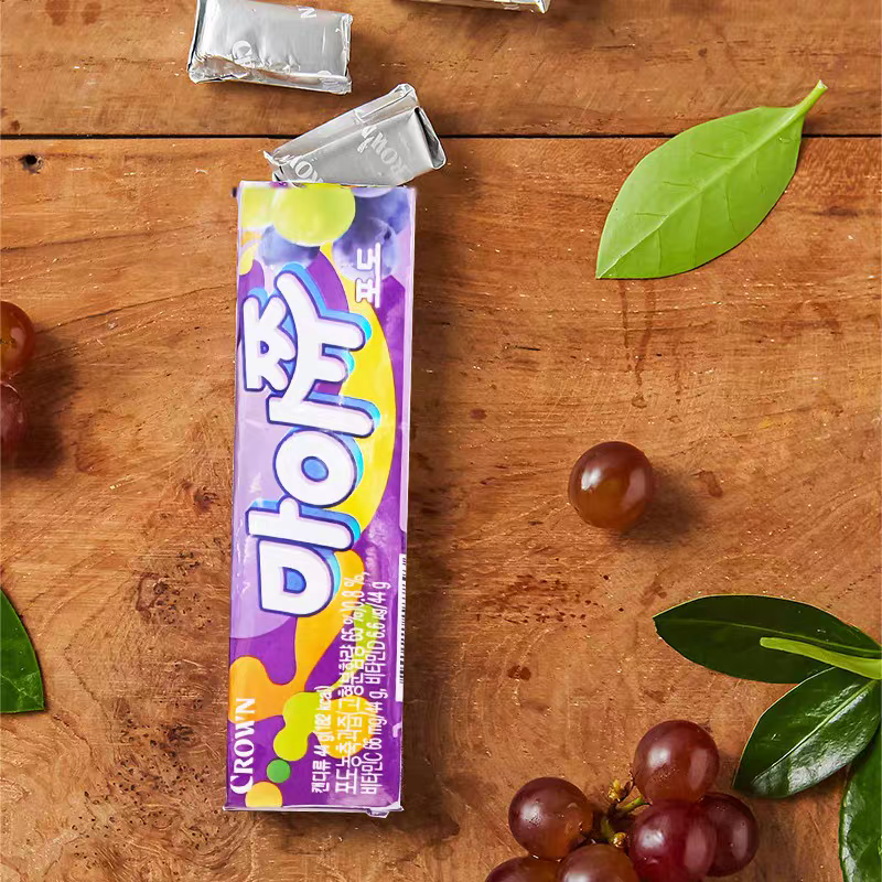 韩国进口食品crown克丽安果味软糖水果味口嚼糖儿童休闲糖果零食,淘宝优惠券,粉丝福利购,淘宝优惠卷