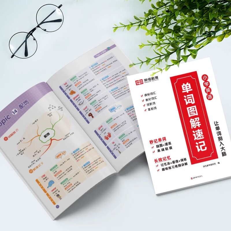 小学英语单词图解速记三四五六年级英语单词3500词汇小学英语语法大全单词汇总表英语单词记背神器英语句子专项训练英语口语拼读书