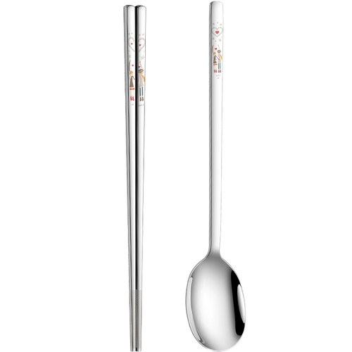 Милые палочки для еды из нержавеющей стали для влюбленных, коллекция 2021