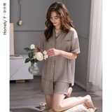 Jialefen Pajamas Ladies в летних шелковых коротких рукавах