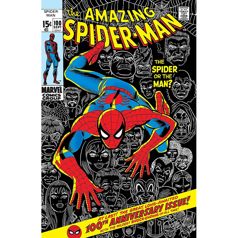 【预售】英文原版 Spider-Man: 100 Collectible Comic Book Cover Postc 蜘蛛侠 100 张收藏漫画书封面明信片艺术书籍 - 图1