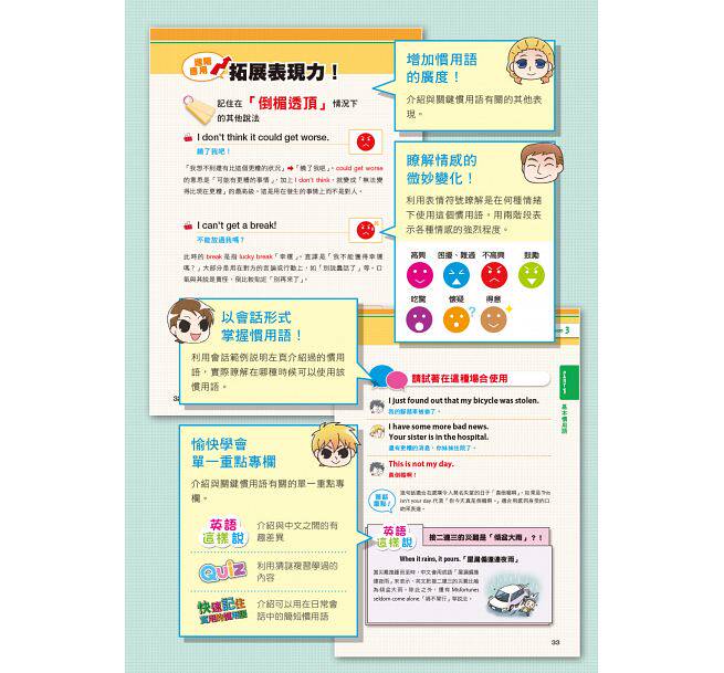 【现货】台版 漫画图解英语通 美国人常用英文会话速成漫画情境教学示意图解单字片语文法例句英语学习书籍