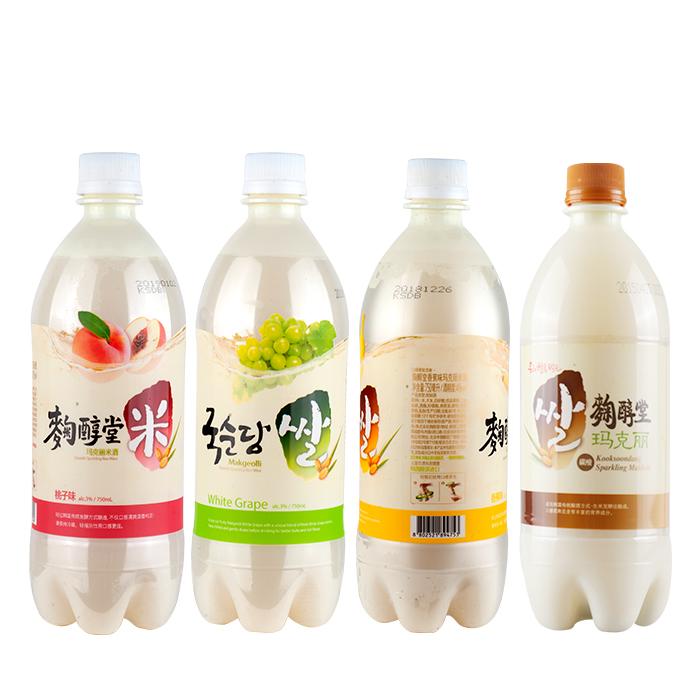 整箱包邮韩国进口麹醇堂玛克丽米酒原味水果口味混合装750ml*20瓶-图2