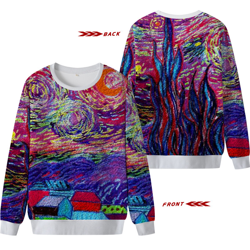 秋冬男士星空连帽独角兽宽松卫衣 久刻时光卫衣