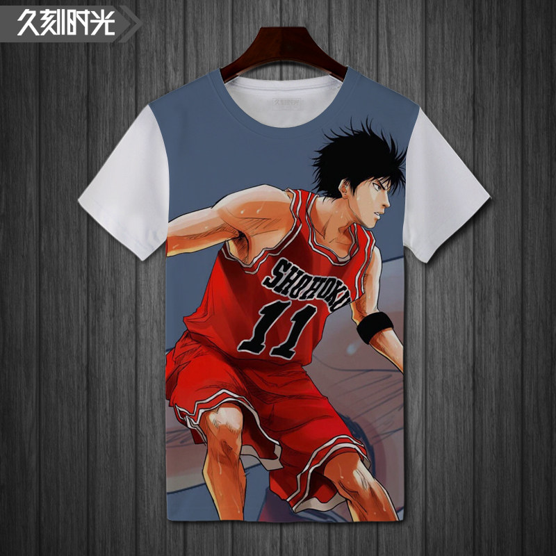 灌篮樱木男动漫流川枫高手冰丝t恤 久刻时光T恤
