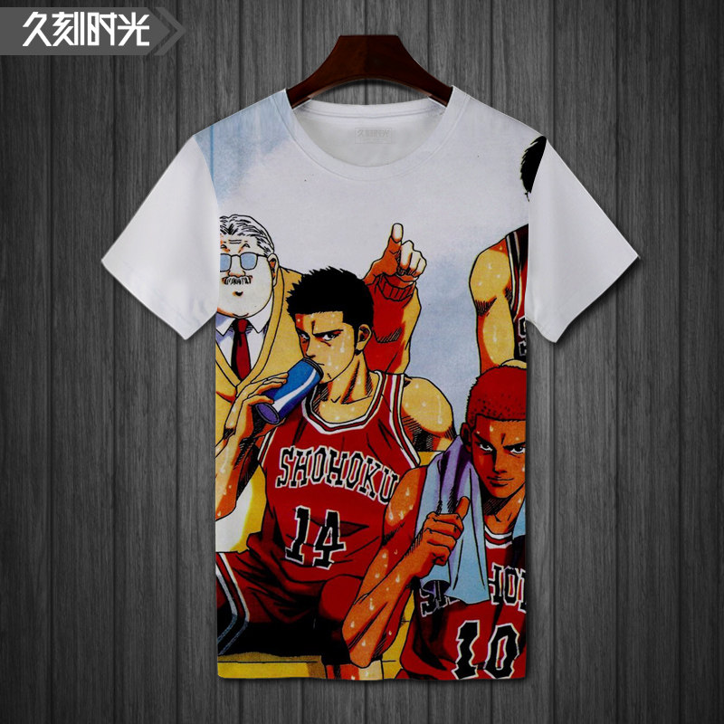 灌篮樱木男动漫流川枫高手冰丝t恤 久刻时光T恤