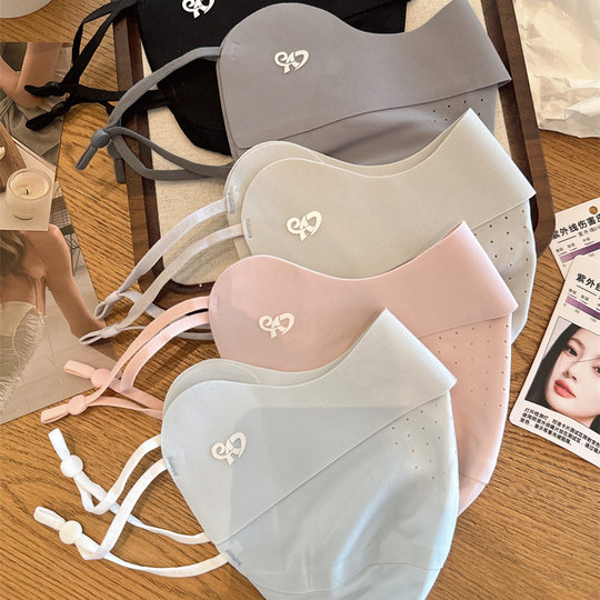 Ice Silk Sunscreen Mask for Women Summer 2025 New High-Looking Thin Breathable Anti-UV Full Face Sunshade Mask