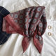 French retro cotton cashew small scarf headband women's neck protection thin small scarf decorative small square scarf turban