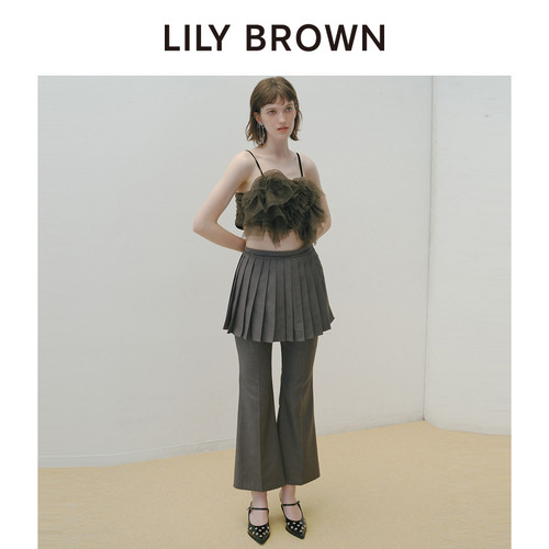 LILY BROWN秋冬款 气质设计微喇两件套百褶裙裤LWFP244042 - 图2