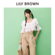 ເສື້ອເຊີດ LILY BROWN Spring and summer ruffled lace waistless V-neck top LWFT251170