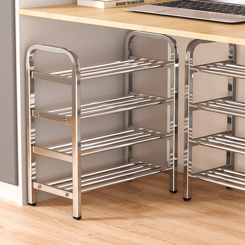 不锈钢简易鞋架多层家用门口鞋子收纳架小户型出租房宿舍入户鞋柜,淘宝优惠券,粉丝福利购,淘宝优惠卷