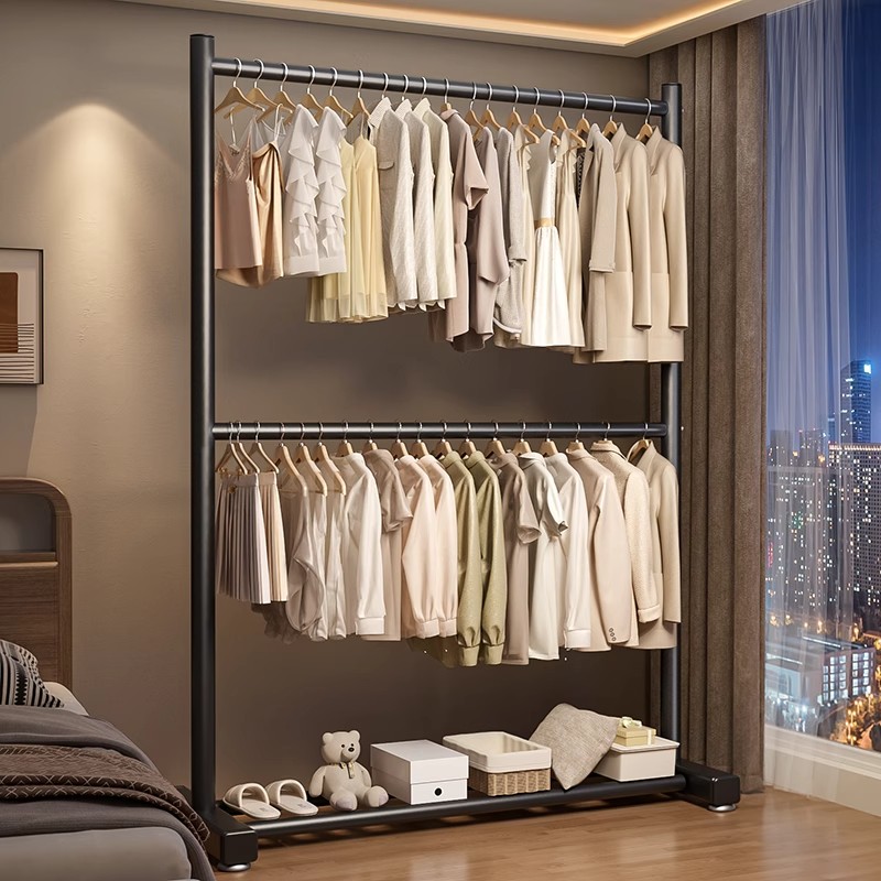 简易衣帽架可移动省空间室内挂衣服架宿舍卧室落地家用阳台晾衣架 - 图3