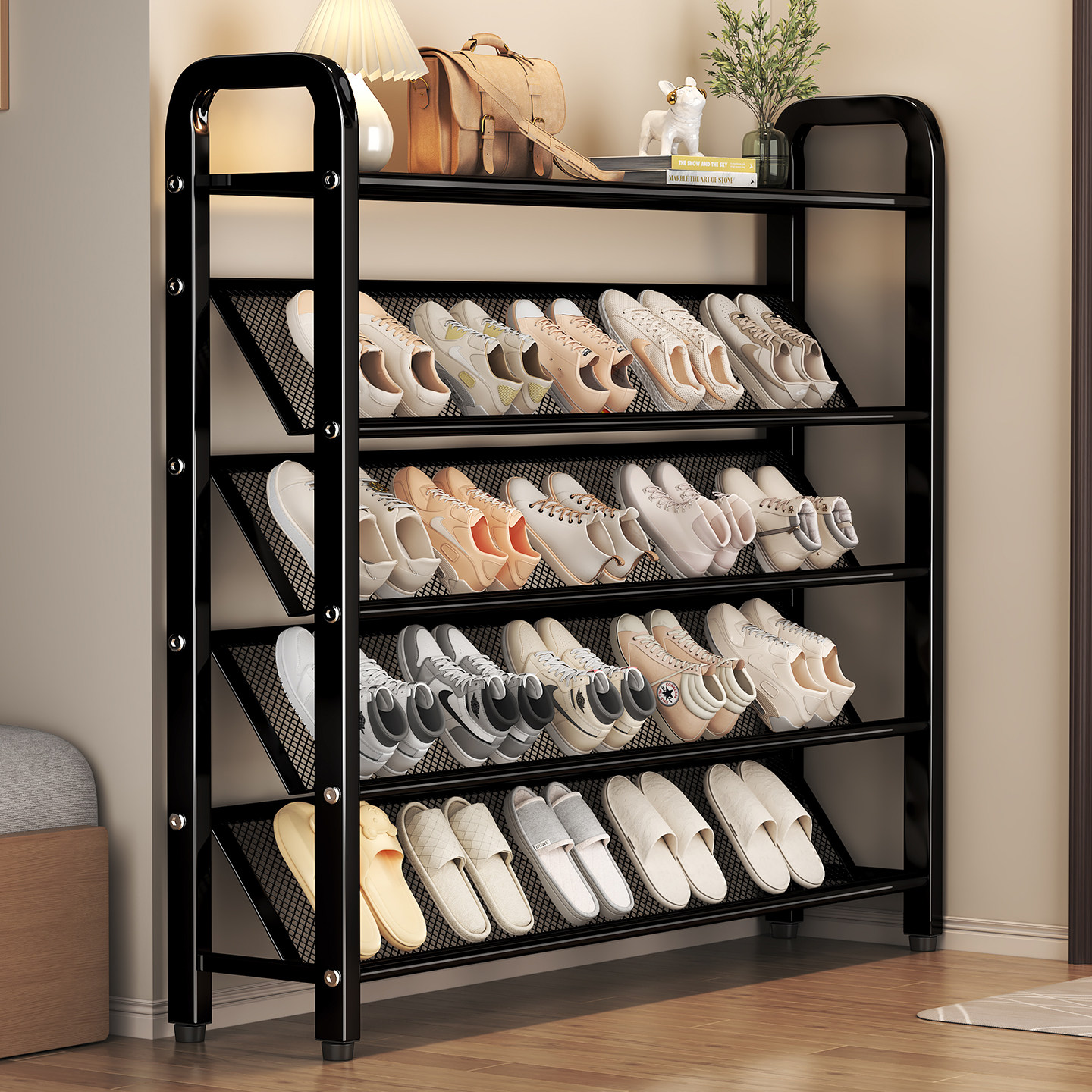 鞋架子多层家用门口窄小型入户玄关鞋子收纳架简易鞋柜出租屋用,淘宝优惠券,粉丝福利购,淘宝优惠卷