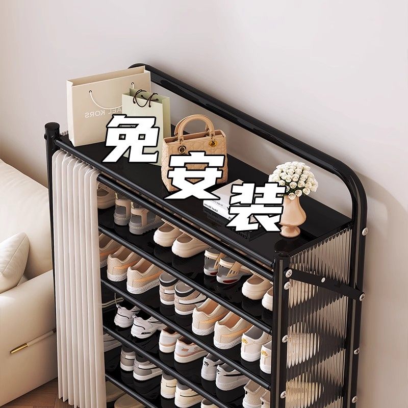 鞋架多层家用门口防尘置物架免安装折叠耐用鞋柜入户门外鞋收纳架,淘宝优惠券,粉丝福利购,淘宝优惠卷