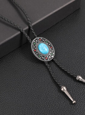 日韩复古英伦bolo tie牛仔波洛领带西部男士项链衬衫领结领绳配饰