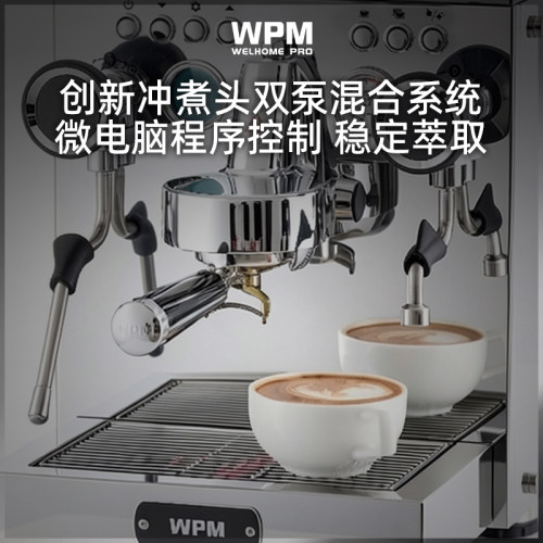 WPM惠家330J2咖啡机家商用上水箱意式半自动单头锅炉双泵现磨咖啡 - 图3