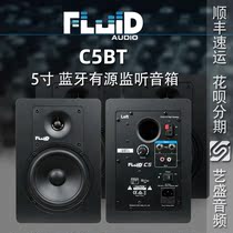 Fluid Audio C5BT C5BTW 5 Inch Bluetooth Active Listening Speaker Desktop Bookshelf Type Horn Pair