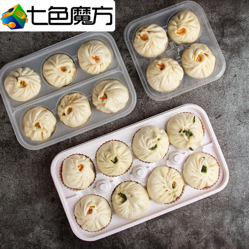 包子打包盒一次性外卖小笼包汤包馒头烧麦专用大包子冷冻带盖分格 - 图0