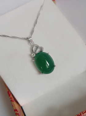 上新特价大水滴玉项链水波锁骨链